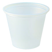 Fabri-Kal PC100 1-Ounce Capacity 1.8-Inch Top Width by 1.1-Inch Bottom Width by 1.4-Inch Height Translucent Polystyrene Portion Cup 250-Pack (Case of 10) – Drinking Cup