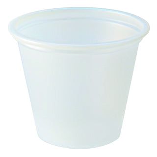 Fabri-Kal PC100 1-Ounce Capacity 1.8-Inch Top Width by 1.1-Inch Bottom Width by 1.4-Inch Height Translucent Polystyrene Portion Cup 250-Pack (Case of 10) – Drinking Cup