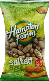 Hampton Farms Salted Roasted Peanuts, 8 Ounce