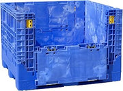 Buckhorn BN4845342023000 Extra Heavy-Duty Collapsible Bulk Box Storage Bin and Shipping Container, (48-Inch x 45-Inch x 34-Inch), Blue