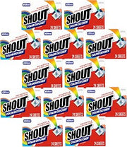 SHOUT Color Catcher Sheets for Laundry, Allow Mixed Washes, Prevent Color Runs and Maintain Original Clothing, 24 Count (Pack of 12)
