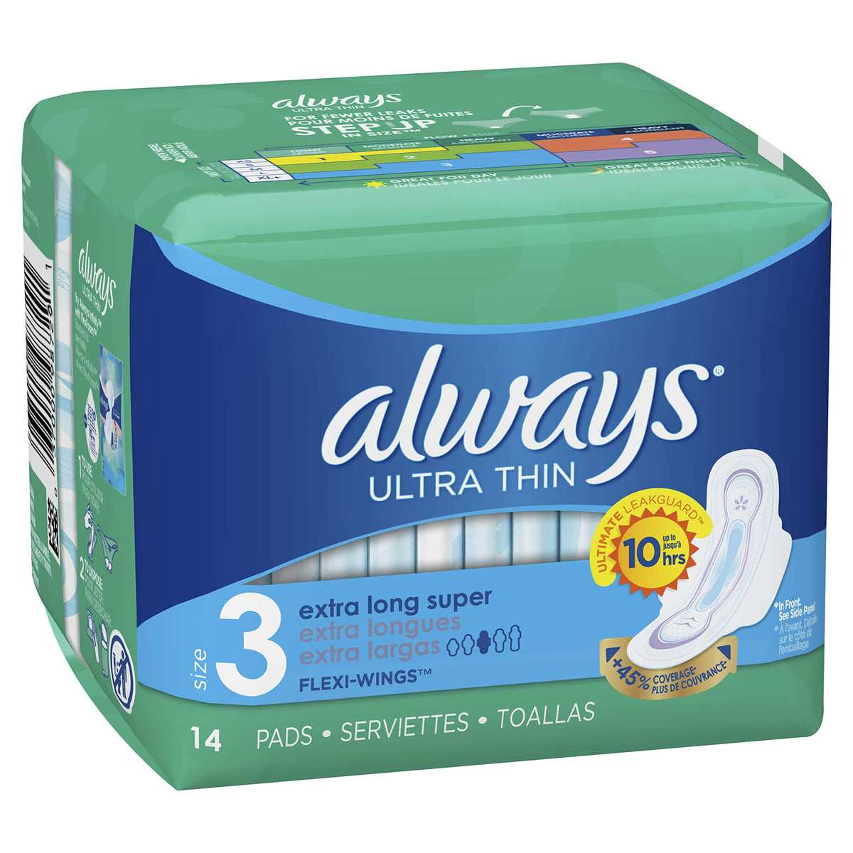 Ultra Thin Pads Size by Always – Size 3 (14 Count), Cotton, Model 00037000987345
