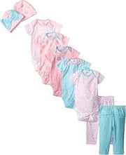 Gerber Baby Girls' 9 Piece Playwear Bundle