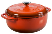 Enameled Cast Iron Dutch Oven by Lodge – 6 quarts, Cast Iron, Red, Pack of 2