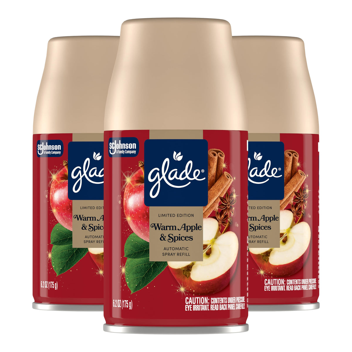 Automatic Spray Air Freshener Refill by Glade – 6.2 Ounce (Pack of 3), Red, Pack of 3, Model 398762