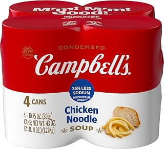 Campbell's Condensed 25% Less Sodium Chicken Noodle Soup, 4 Count 10.75 Oz