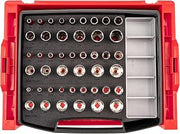 TEKTON 3/8 Inch Drive 6-Point Socket Set, 45-Piece | SHD91701