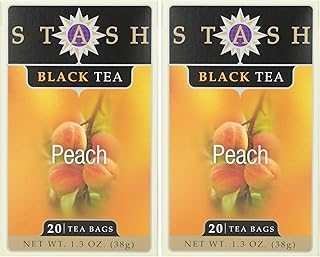 Stash Peach Black Tea, Tea, 20 ct (Pack of 2)