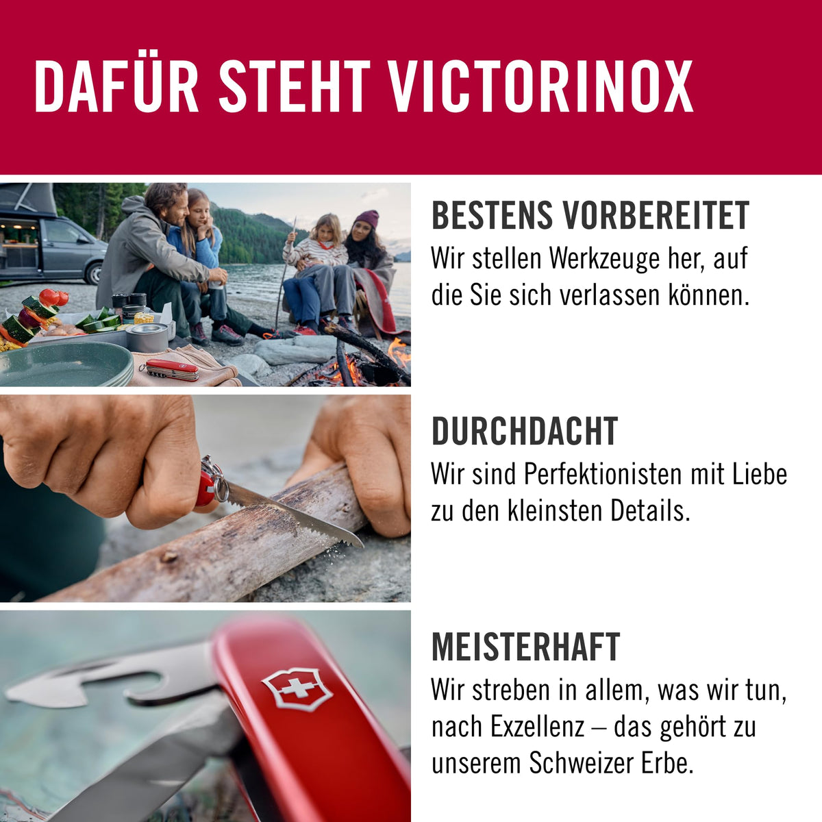 Swiss Champ Swiss Army Knife by Victorinox – 91 mm, Stainless Steel, Red, Model 53501