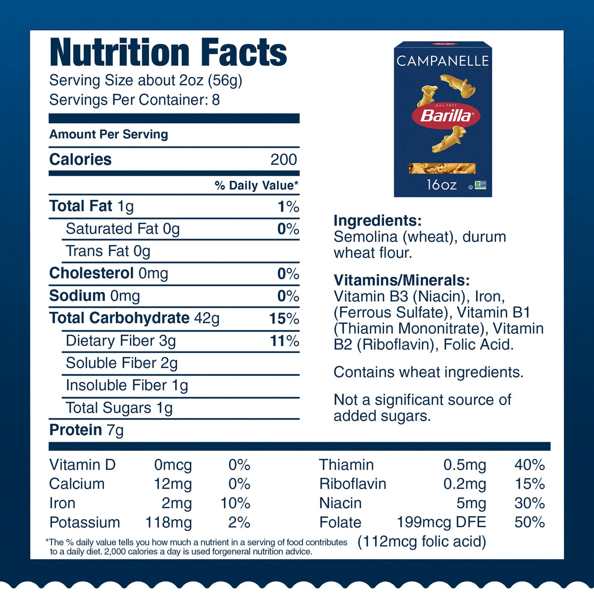 Campanelle Pasta by Barilla – 16 Ounce (Pack of 12), Pack of 12, Model 1000010548