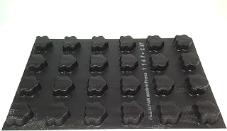 Sasa Demarle FP 01147 Teddy Bear Head Molds Flexipan, 24 Cavities, 26" Length, 18" Width, 1.5" Height