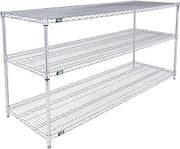 Global Industrial 3 Shelf, Chrome Wire Shelving Unit, Starter, 72" W x 24" D x 34" H