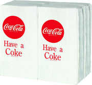 Tablecraft Full (Pack of 12) / Red / Coca-Cola Logo Printed Napkins Disposable Napkins