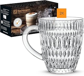 Nachtmann Ethno Set of 2 Glass Hot Drinks Tumblers, Clear