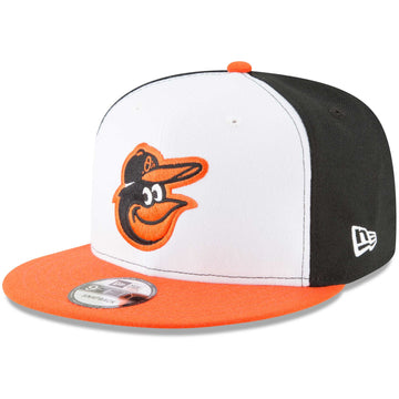 Baltimore Orioles Team Color 9FIFTY Adjustable Hat White by New Era – One Size, Polyester, Spandex, White, Model 11591079
