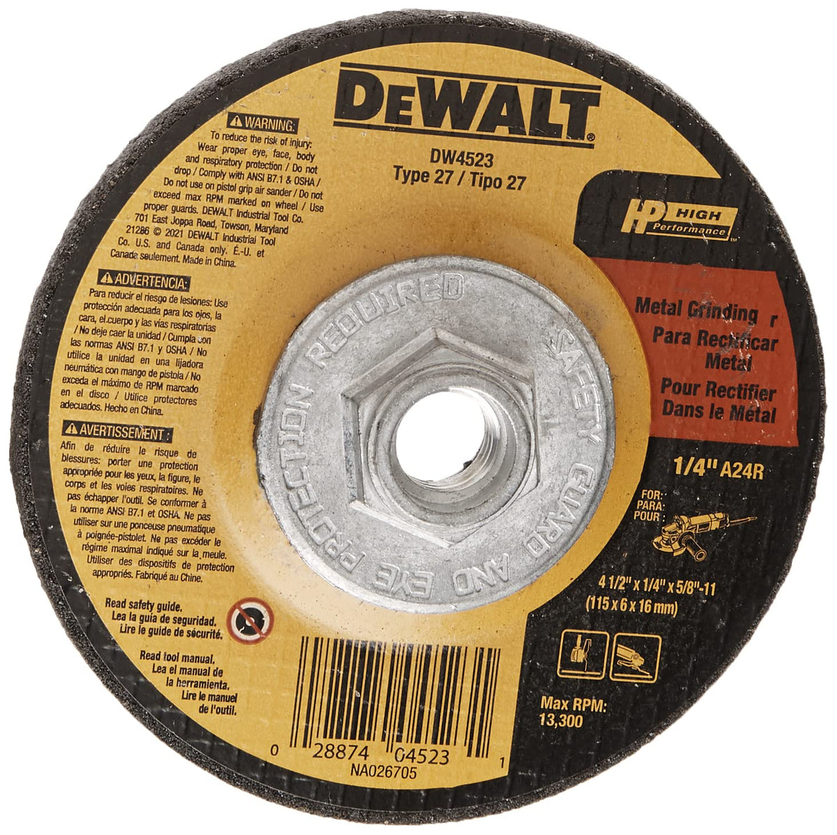 DEWALT 1 Count (Pack of 2) / Multi / 1 Grinding Discs