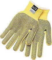 Cut Gloves, L, Yellow/Black, PK12