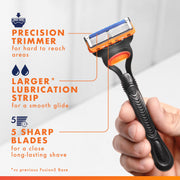 Fusion5 Razor for Men by Gillette – 1 Count (Pack of 1), Plastic, Silver