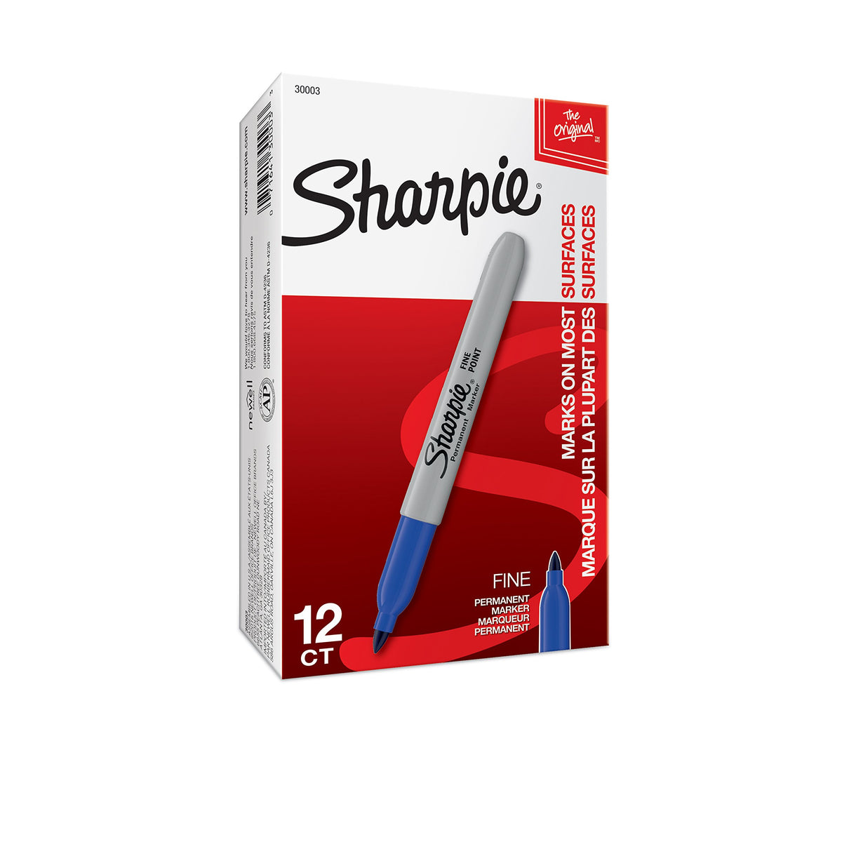 Permanent Markers by Sharpie – 1 Count (Pack of 12), Plastic, Blue, Pack of 12, Model 30003