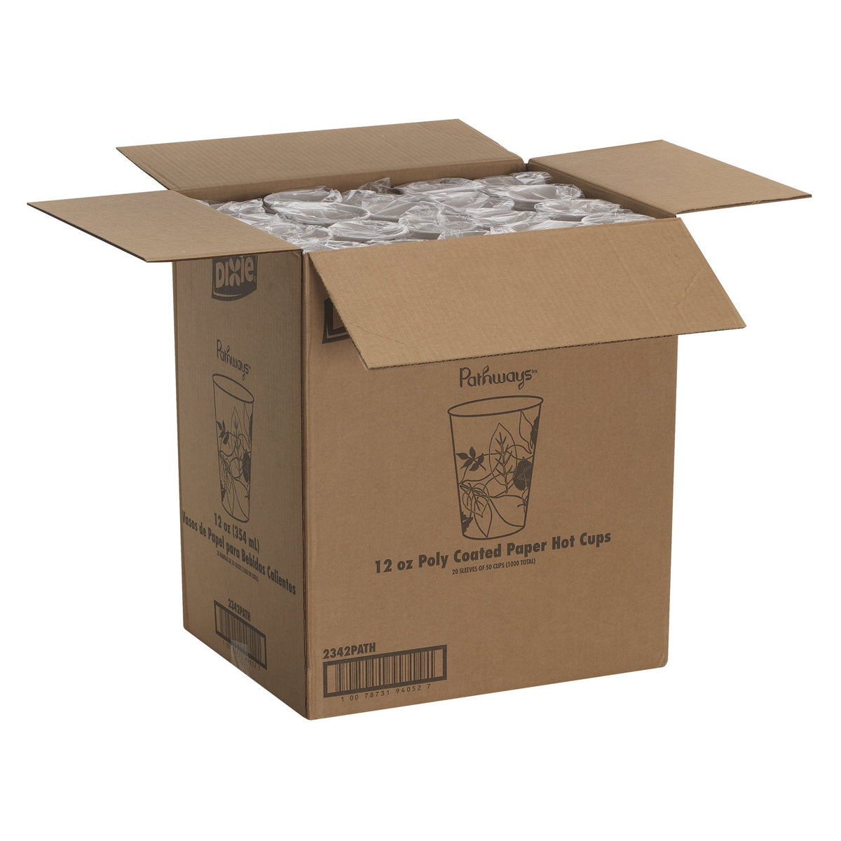 DIXIE 12OZ PAPER HOT CUPS BY GP PRO (GEORGIA-PACIFIC) – 12 oz, 12.0 ounces, Paper, Pathways, Pack of 1000