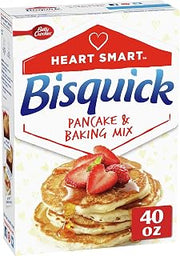 Betty Crocker Bisquick Pancake and Baking Mix, Low Fat, Cholesterol Free, Heart Smart, 40 oz