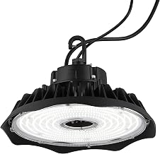 JONATHAN Y UFO LED High Bay Shop Light 13" Dimmable Aluminum 200W, Black