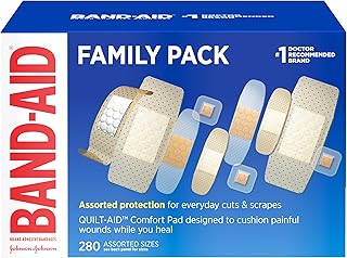 BAND-AID Brand Adhesive Bandages Family Pack, Assorted Sizes, 280 Count