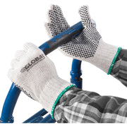 PVC Dot Knit Gloves by Global Industrial – Medium, Polycotton, Black, Model 708352M