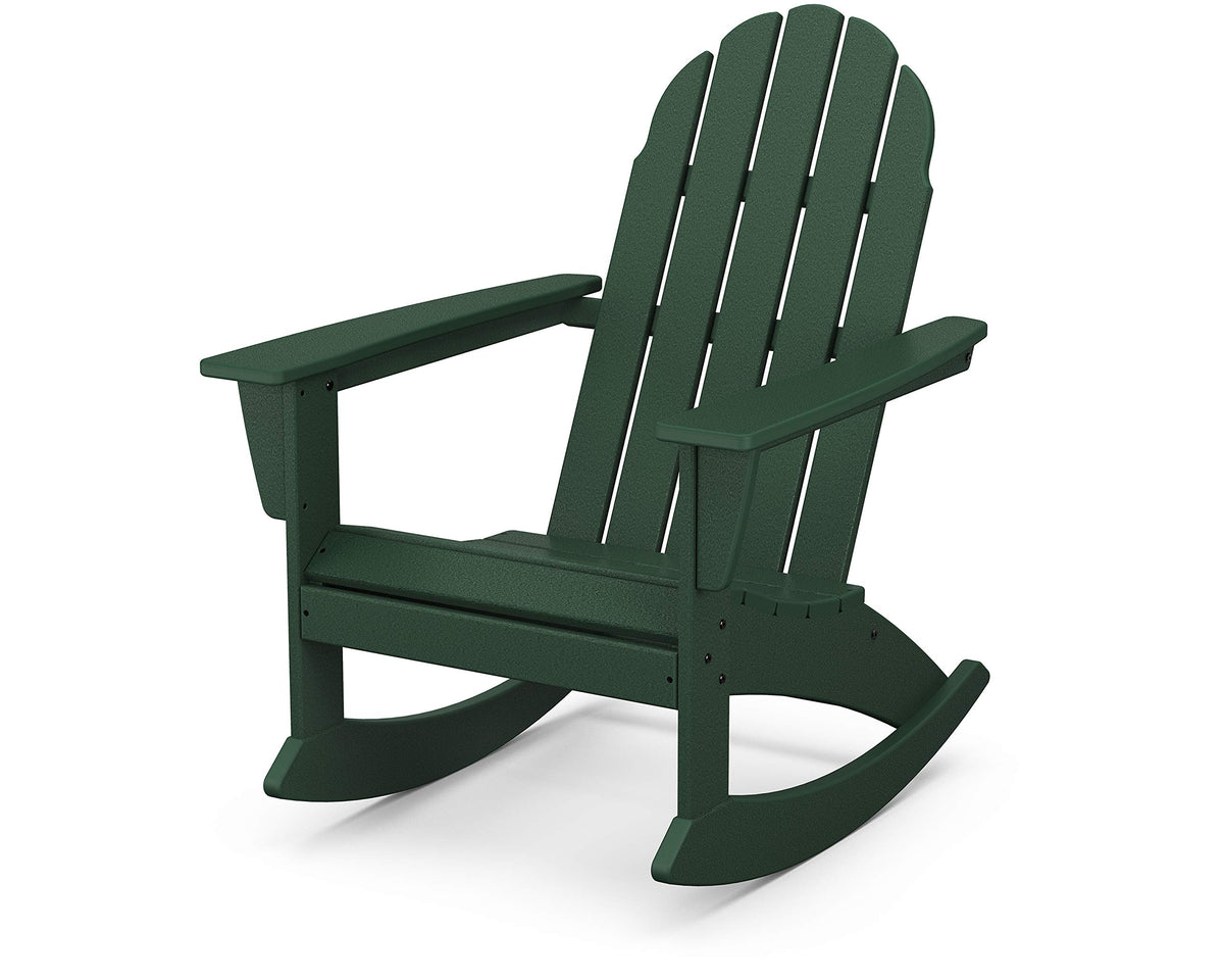 ® Vineyard Rocking Chair by Polywood – High Density Polyethylene (HDPE), Green, Model ADR400GR