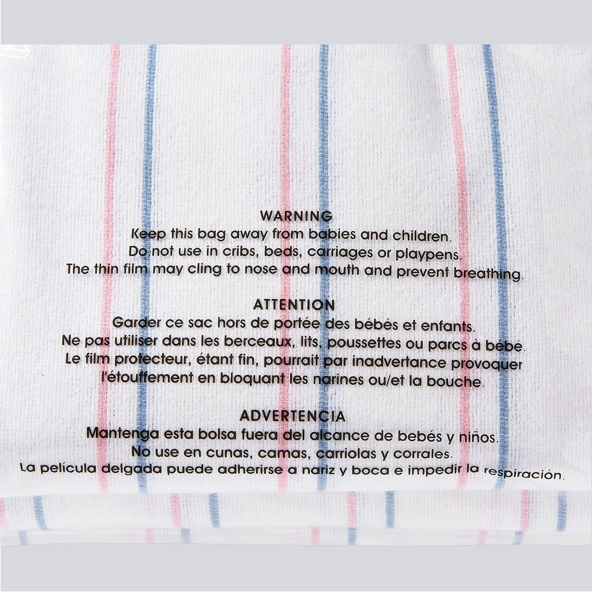 Candystripe Baby Receiving Blanket by Medline – Crib (Pack of 2), Latex Free, Azul, Pack of 6, Model MDTPBC36STRP