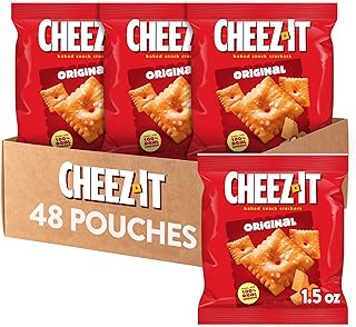 Cheez-It Cheese Crackers, Baked Snack Crackers, Lunch Snacks, Original (48 Pouches)​