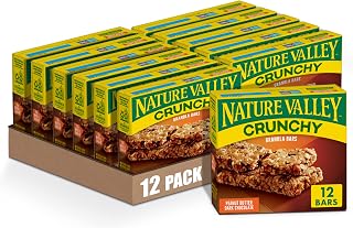 Nature Valley Crunchy Granola Bars, Peanut Butter Dark Chocolate, 12 Bars, 8.94 OZ (Pack of 12)