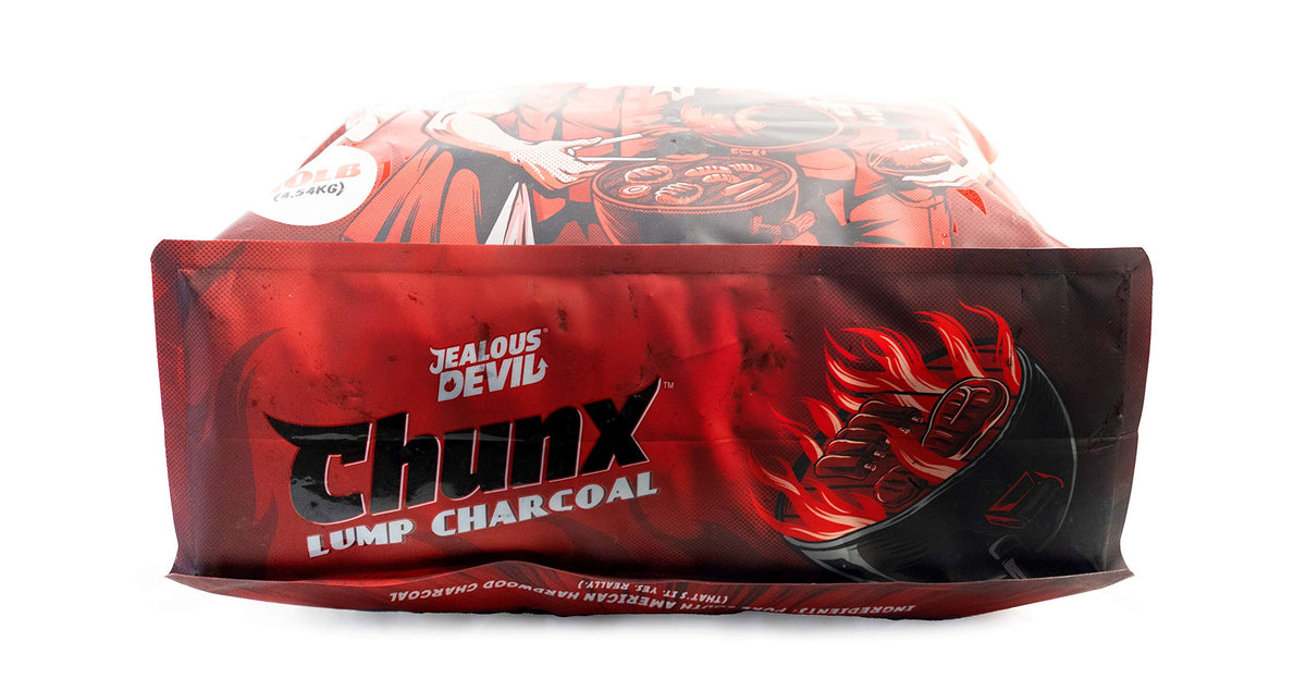 All Natural Hardwood Lump Charcoal (1-10lbs Bag) by Jealous Devil – 1 x 10 lb Bag, Wood, Black, Model JDCHX10LBS