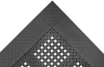 Notrax 620S4220BL 620 Diamond Flex-Lok 42" x 120" Black Safety Anti-Fatigue Drainage Mat