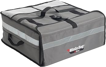 Winco 19" x 19" Gray Premium Pizza Bag | Breathable liner, Insulated exterior, Reinforced bottom
