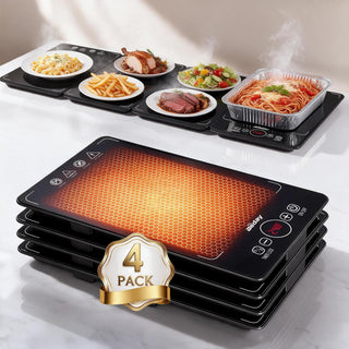 Beday Modular Warming Tray, 4 Zones, Expandable Black