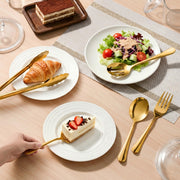 Kzovone Serving Utensils Set, 11 Piece Stainless Steel, Gold