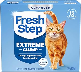 Fresh Step Extreme Clump Advanced Multi Cat Clumping Litter with Febreze Freshness, 18.5 lb (Package May Vary)