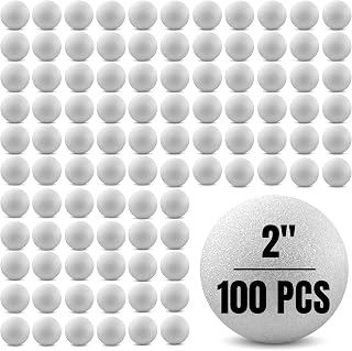 Hygloss Products Foam Balls - Bulk Pack - Craft Foam (XPS) for Projects, Arts, & Crafts, 2-Inch, White, 100 Pieces