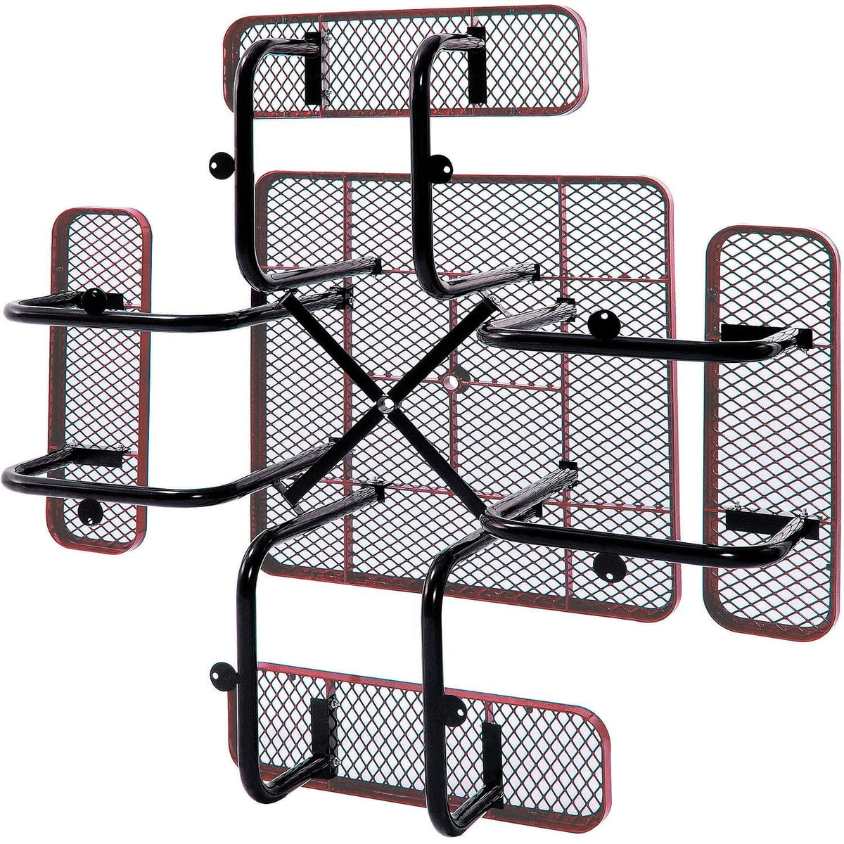 Global Industrial Red / 81D x 81W x 29.5H in / Industrial Picnic Tables