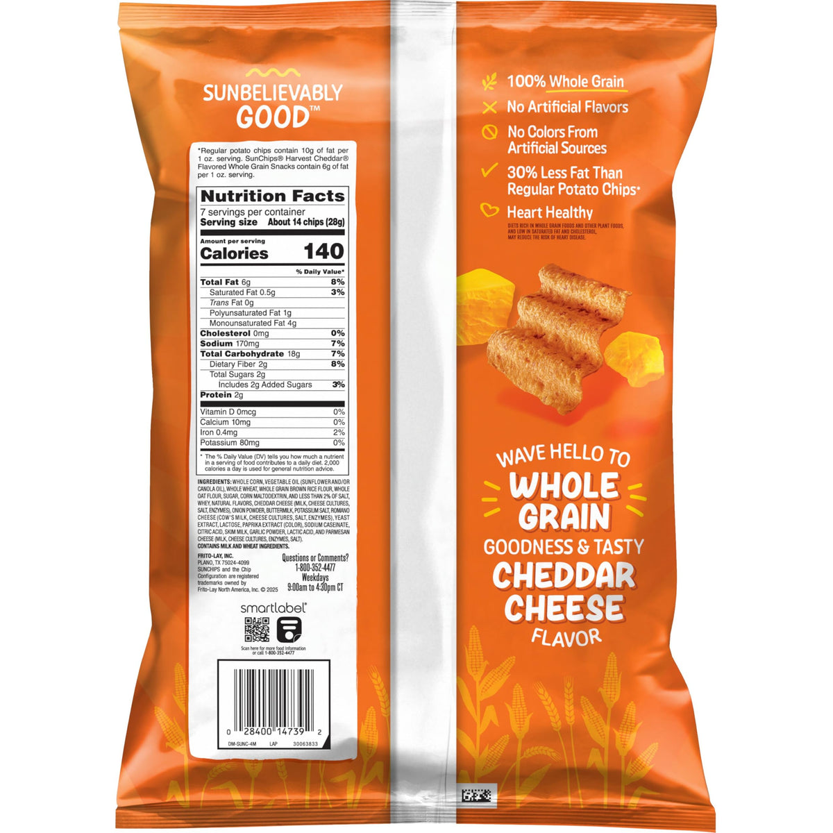 Sunchips Cheddar Cheese / 7 Ounce (Pack of 1) / 1 Chips & Crisps