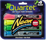 Quartet 79551 Neon Dry Erase Marker Set, Assorted, 4/Set