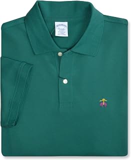 Brooks Brothers Mens Short Sleeve Cotton Pique Stretch Logo Polo Shirt