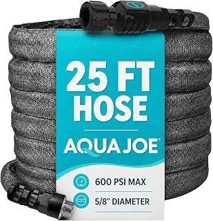 AJFJ025-58-XT1 New and Improved - Aqua Joe 25-Ft x 5/8-Inch FiberJacket Garden Hose