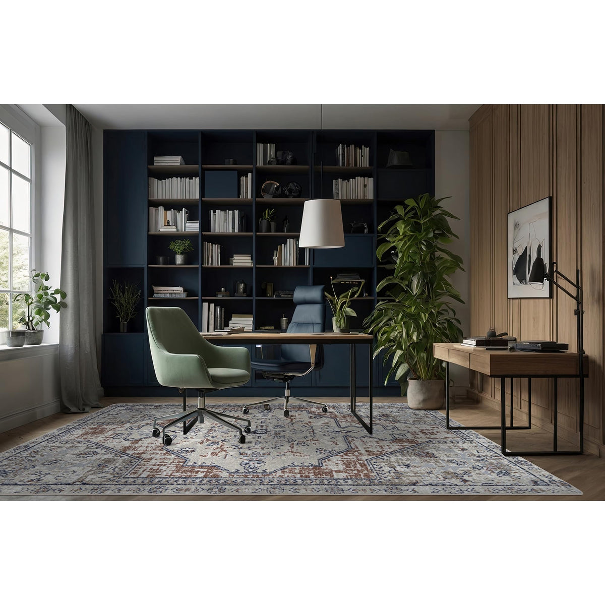 Canyon Tapestry 7'8" x 10'9" Area Rug in Color Terracotta by Joy Carpets – 7'8" x 10'9" (Rectangular), Nylon, Red, Model 2176D-03