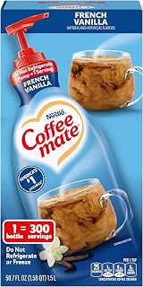 Nestle Coffee Mate Coffee Creamer, French Vanilla, Concentrated Liquid Pump Bottle, Non Dairy, No Refrigeration, 50.7 oz