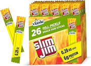 Slim Jim Smoked Jerky Snack Sticks, Vlasic Dill Pickle, 0.28 oz., 26-ct