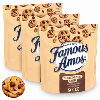 Classic Chocolate Chip Cookies by Famous Amos – 9 Ounce (Pack of 3), brown, Pack of 3, Model 00076677057173