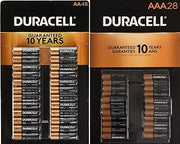 DURACELL CopperTop Alkaline Batteries Variety Pack - 48 AA Batteries & 28 AAA Batteries Valuepack