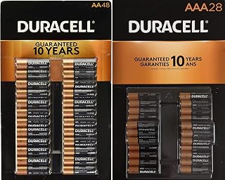 DURACELL CopperTop Alkaline Batteries Variety Pack - 48 AA Batteries & 28 AAA Batteries Valuepack